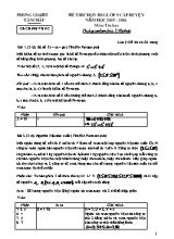 Đề thi chọn học sinh giỏi lớp 9 cấp huyện năm học 2015 - 2016 môn Tin Học